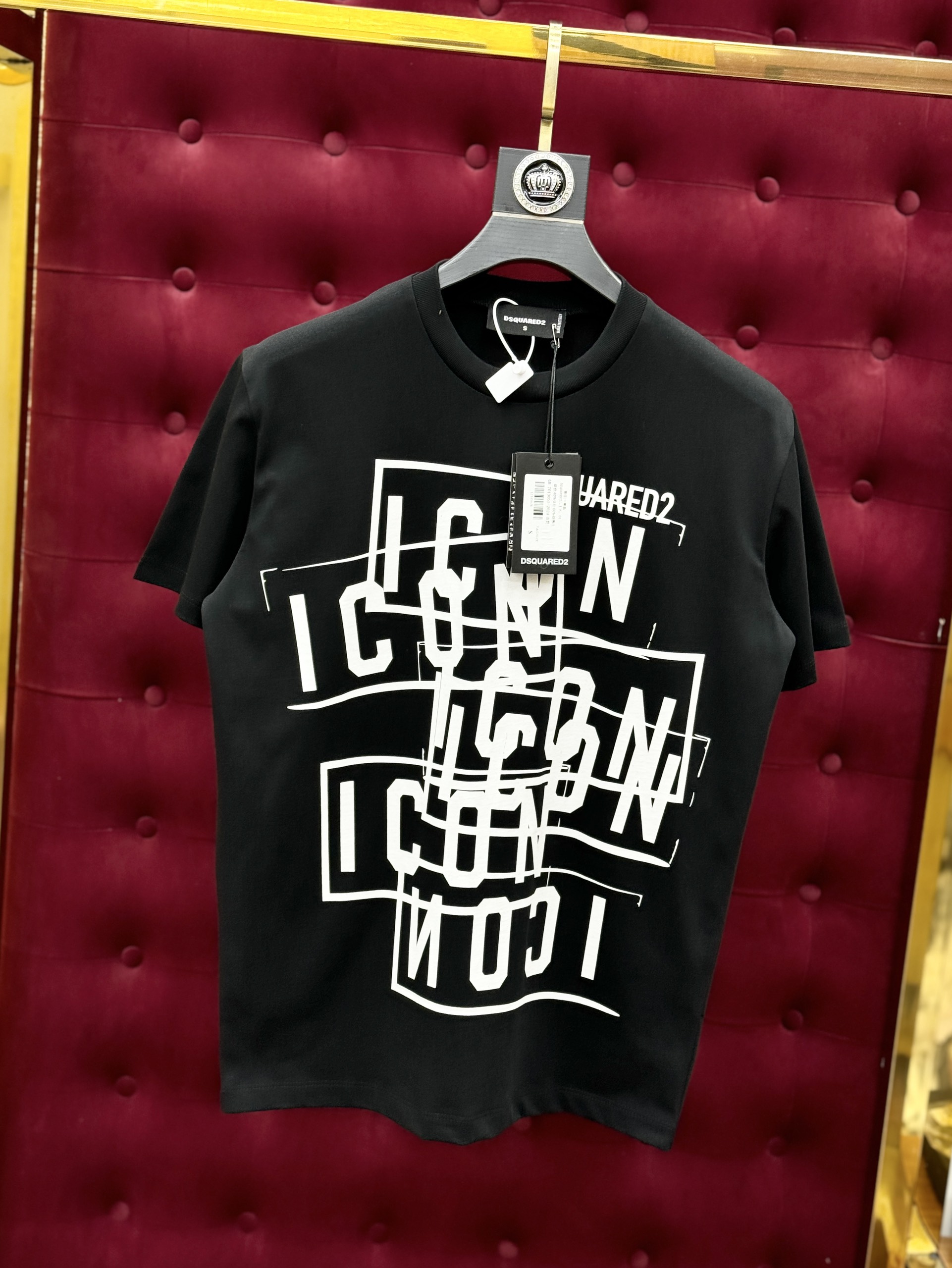 Áo phông T-shirt Dsquared2 DSQ2 họa tiết logo Icon kẻ ô Like Auth on web CD